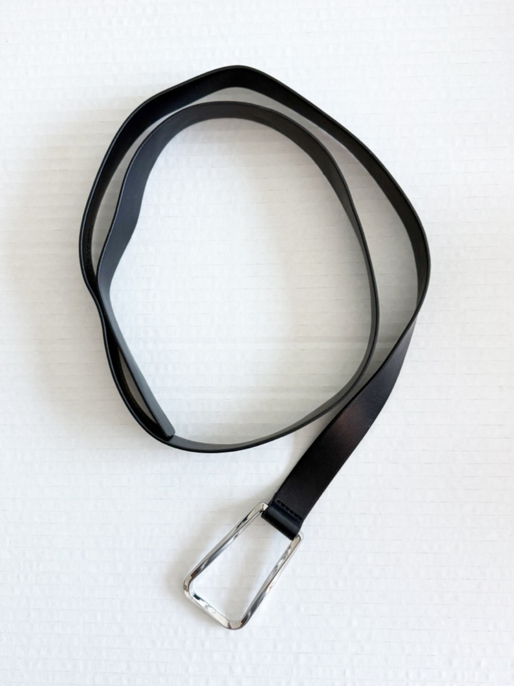 Anthropologie Black Wrap Belt with Silver Buckle - Picture 4 of 8